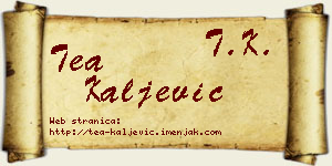 Tea Kaljević vizit kartica